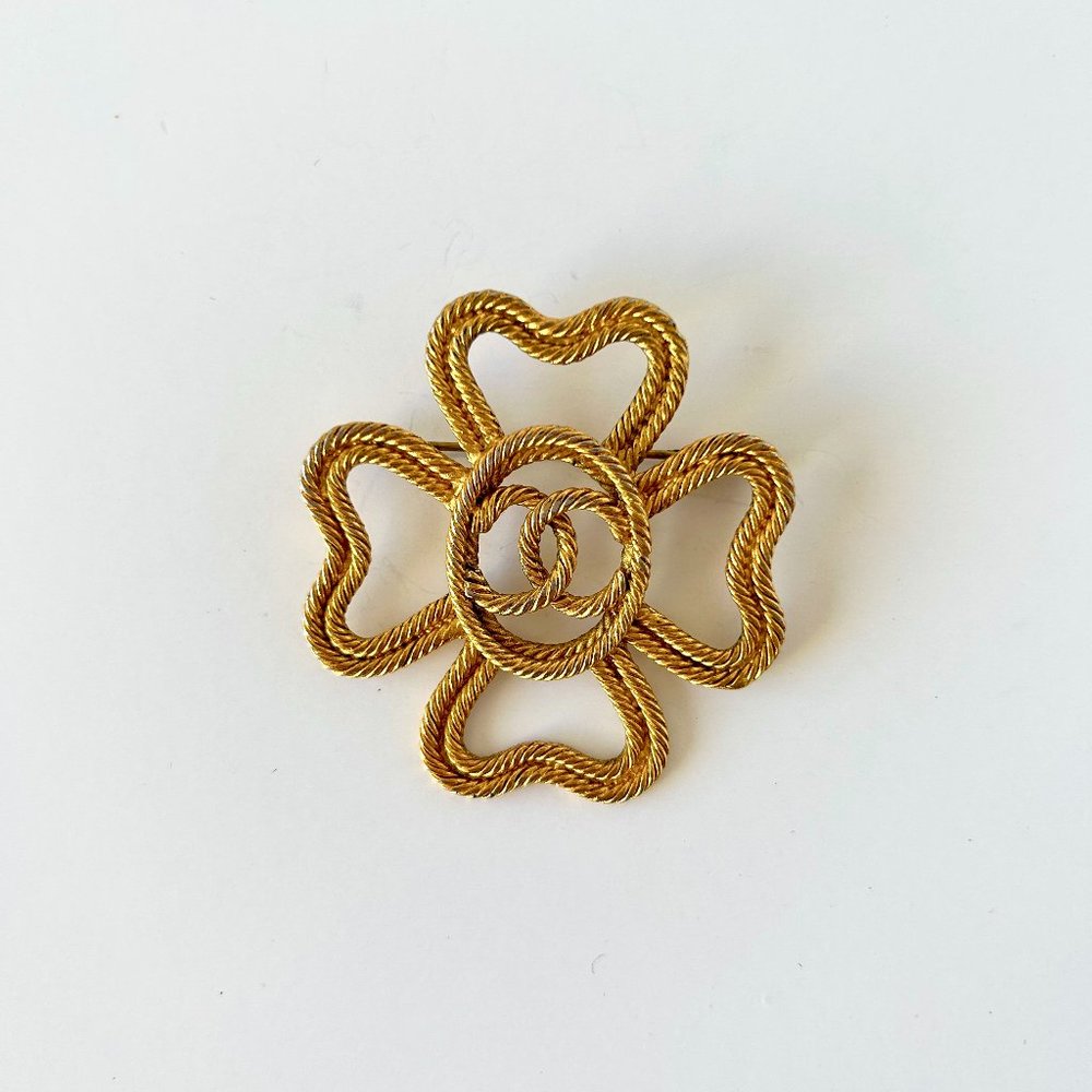Chanel Clover Brooch